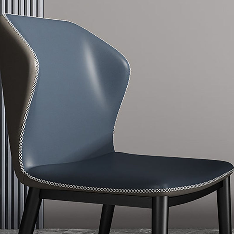 Industriële stijl wingback stoel lederen eetwarmeloze stoelen voor keuken