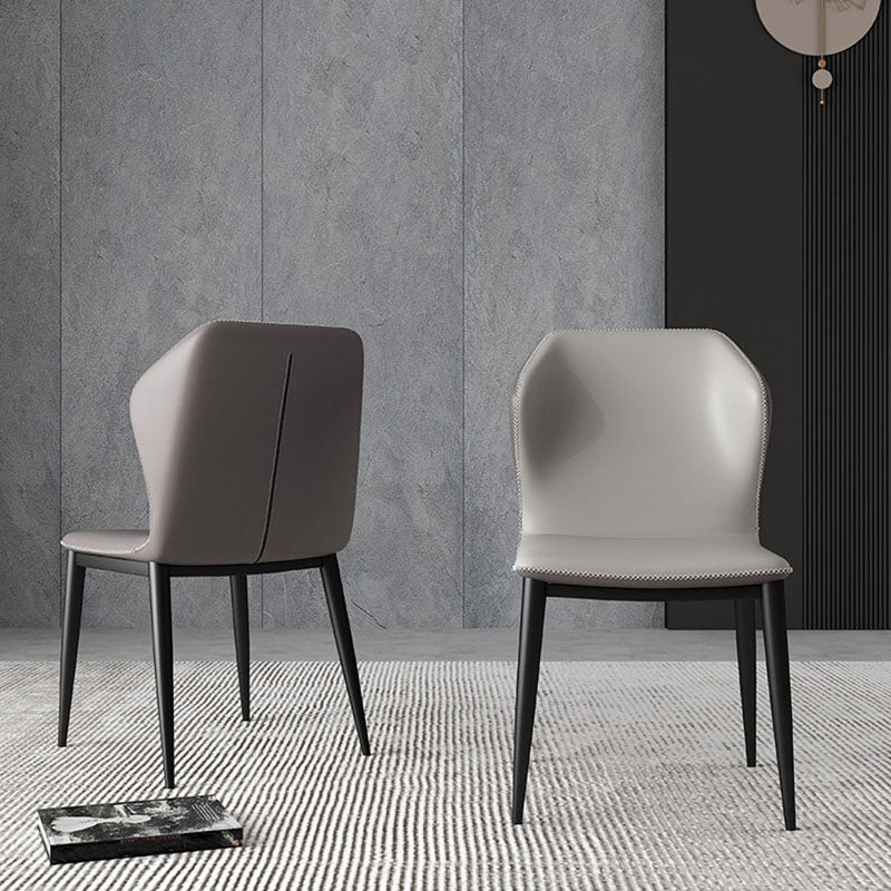 Industriële stijl wingback stoel lederen eetwarmeloze stoelen voor keuken