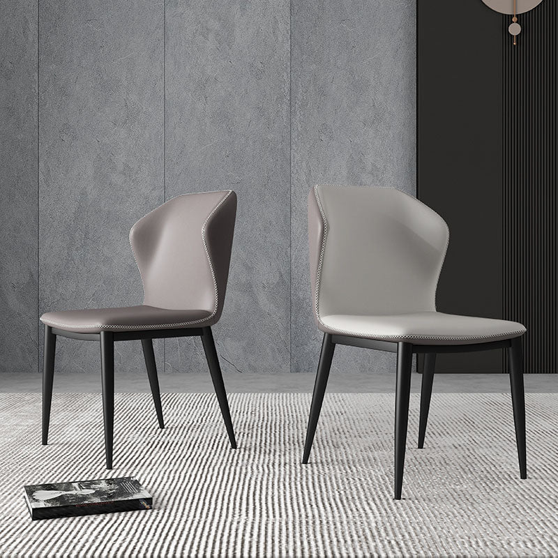 Industriële stijl wingback stoel lederen eetwarmeloze stoelen voor keuken