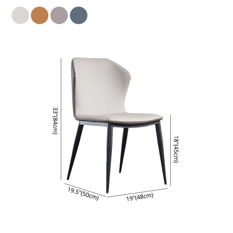 Industriële stijl wingback stoel lederen eetwarmeloze stoelen voor keuken