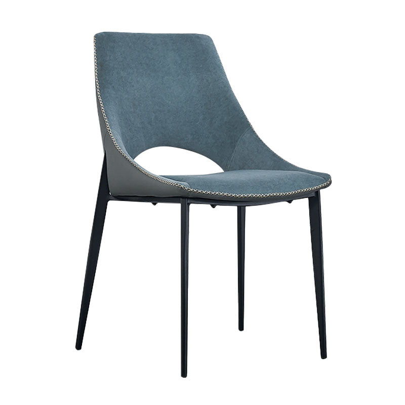 Modern Style Open Back Dining Side Chair Upholstered Armless Dining Chairs