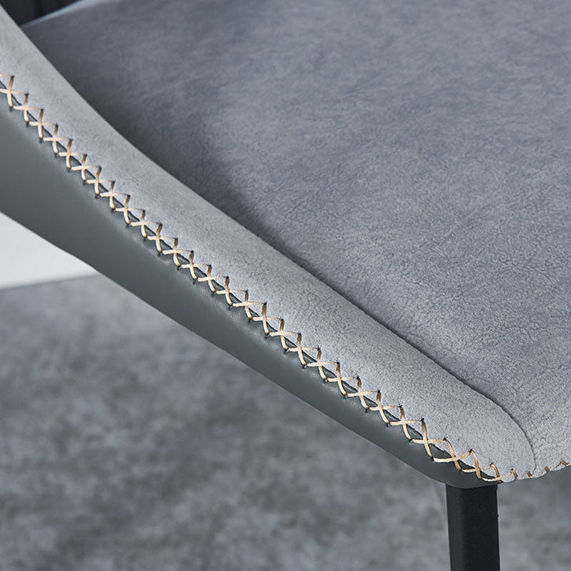 Silla de comedor tapizada con respaldo abierto de estilo moderno, sillas de comedor sin brazos