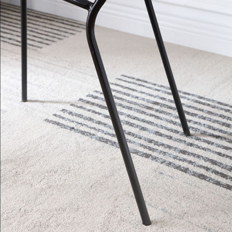 Silla lateral de comedor con respaldo abierto de estilo industrial, sillas de comedor de metal para el hogar