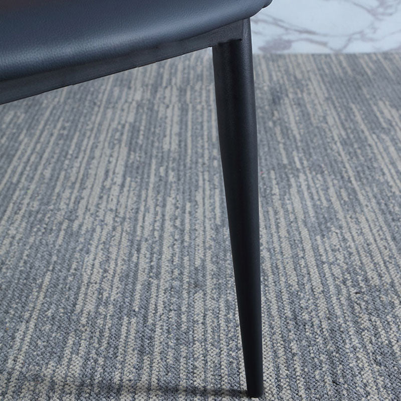 Silla de comedor de metal industrial, sillón de comedor de cuero sintético para uso en restaurantes