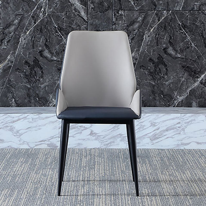Silla de comedor de metal industrial, sillón de comedor de cuero sintético para uso en restaurantes