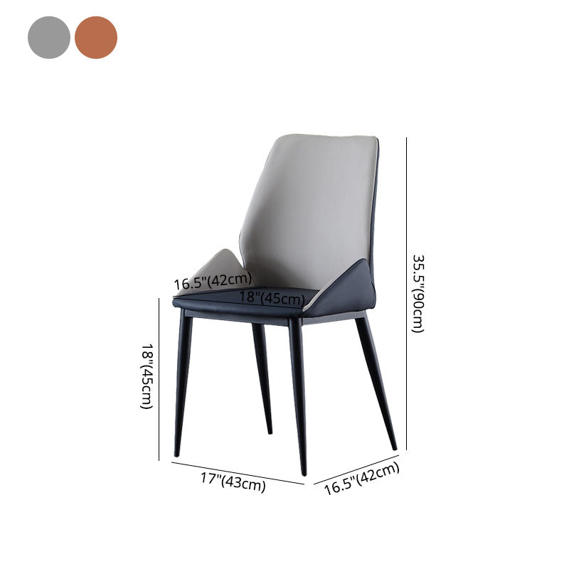 Silla de comedor de metal industrial, sillón de comedor de cuero sintético para uso en restaurantes