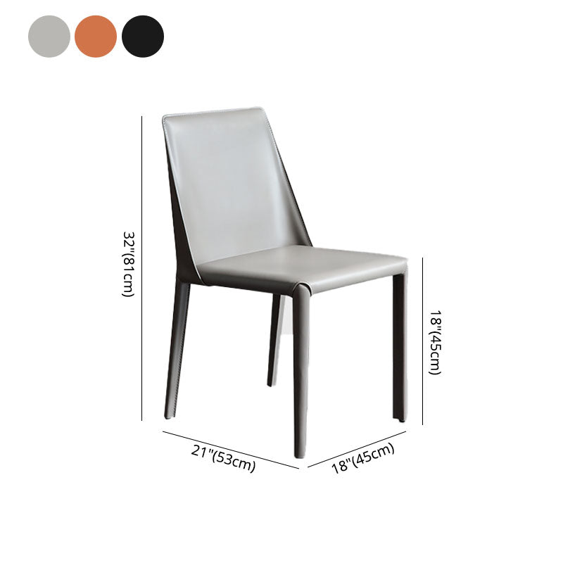 Minimalistische lederen eetstoelen stoelen stevige rugarmloze eetkamerstoelen voor keuken