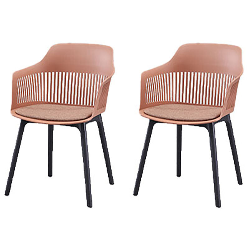 Sillas de comedor de estilo moderno Silla lateral con brazo de plástico para cocina
