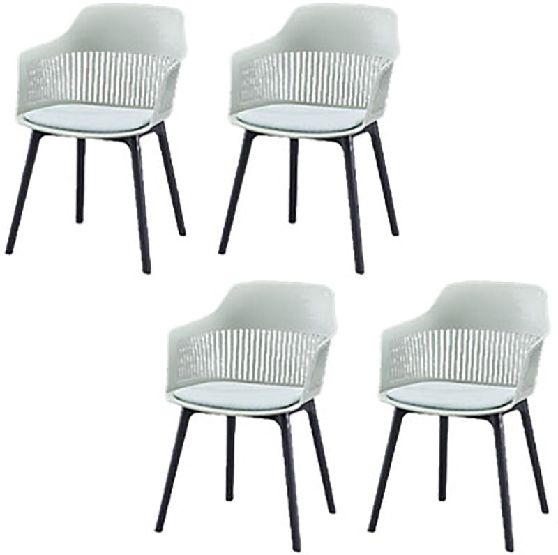 Sillas de comedor de estilo moderno Silla lateral con brazo de plástico para cocina