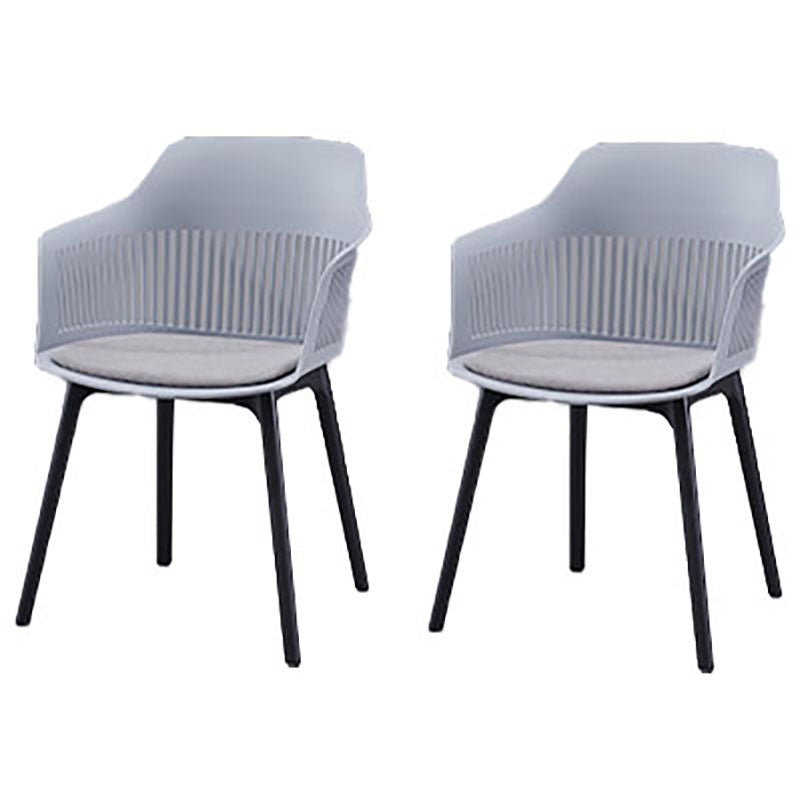 Sillas de comedor de estilo moderno Silla lateral con brazo de plástico para cocina