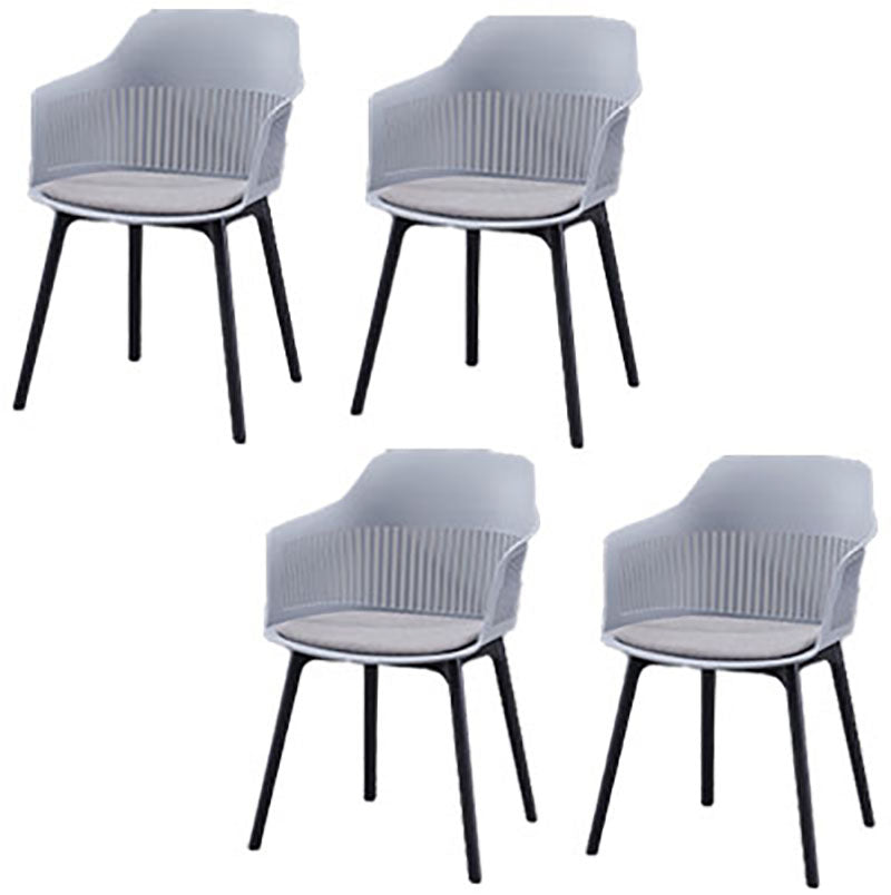 Sillas de comedor de estilo moderno Silla lateral con brazo de plástico para cocina