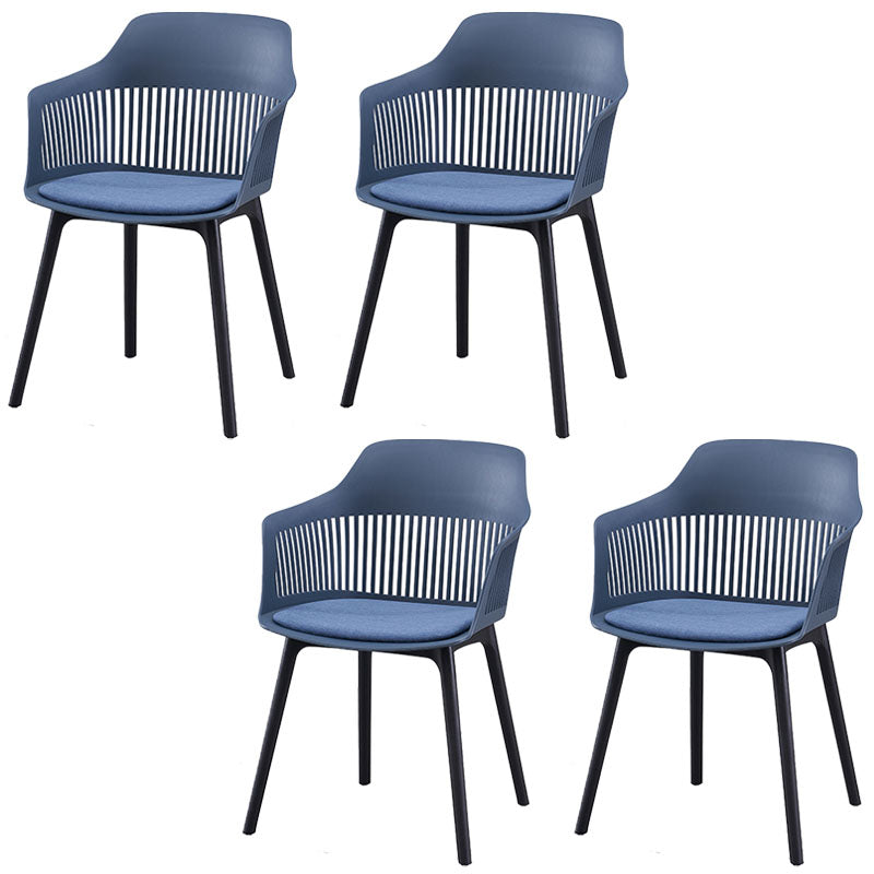 Sillas de comedor de estilo moderno Silla lateral con brazo de plástico para cocina