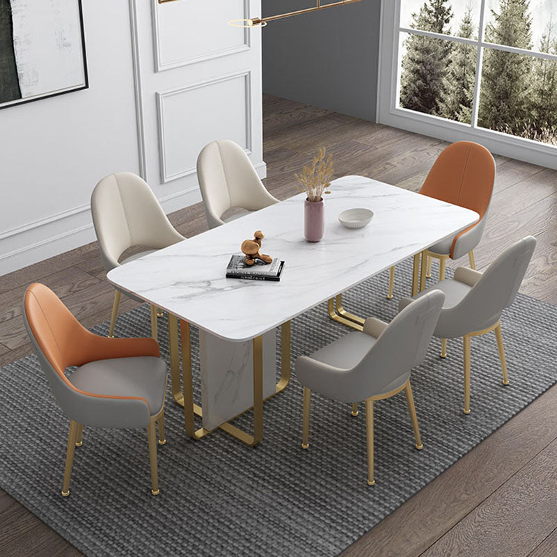 Sillas de comedor de cuero escandinavo, silla tapizada con respaldo sólido para cocina