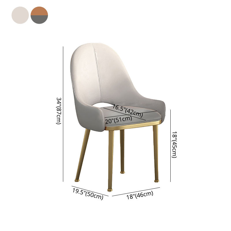 Sillas de comedor de cuero escandinavo, silla tapizada con respaldo sólido para cocina