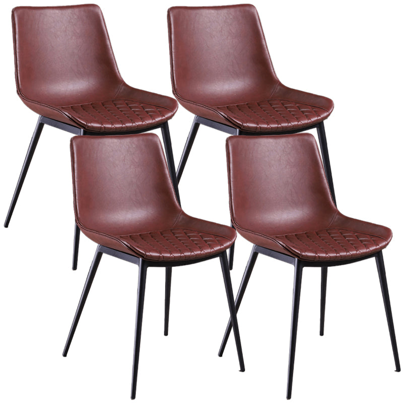 Taburete de bar con respaldo bajo de cuero envejecido, taburete alto industrial para interiores con asiento tipo cubo