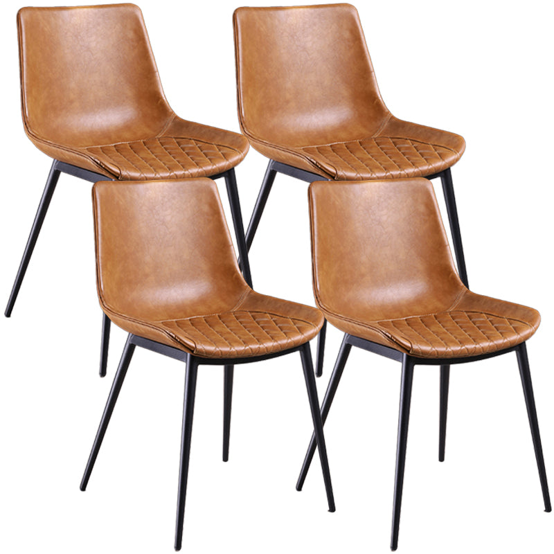 Taburete de bar con respaldo bajo de cuero envejecido, taburete alto industrial para interiores con asiento tipo cubo