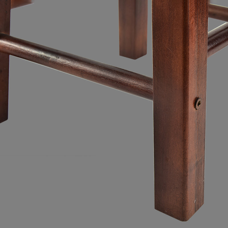 Taburete de bar retro simple de madera industrial Taburete alto interior con asiento redondo