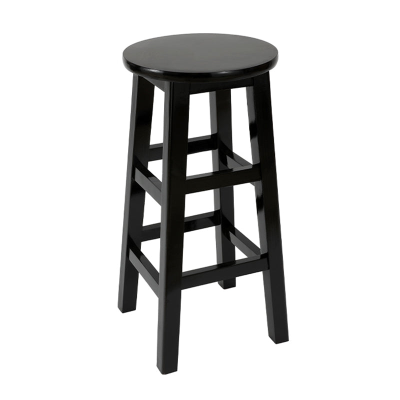 Taburete de bar retro simple de madera industrial Taburete alto interior con asiento redondo