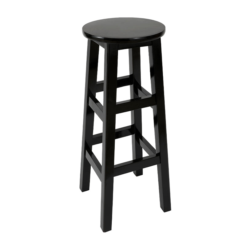 Taburete de bar retro simple de madera industrial Taburete alto interior con asiento redondo
