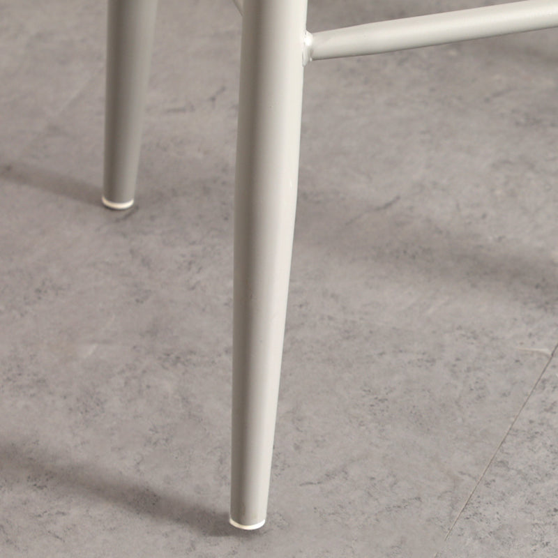 Scandinavian Plastic Counter Stools Low Back Indoor Bar Stools with Metal Footrest