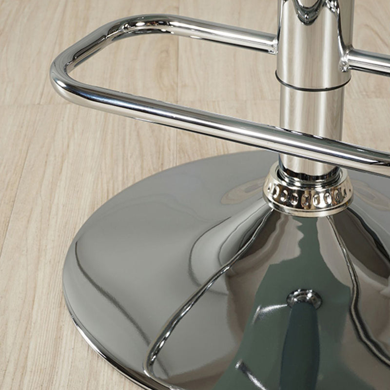 Adjustable Height Swivel Counter Stools Iron Plastic Silver Scandinavian Bar Stools