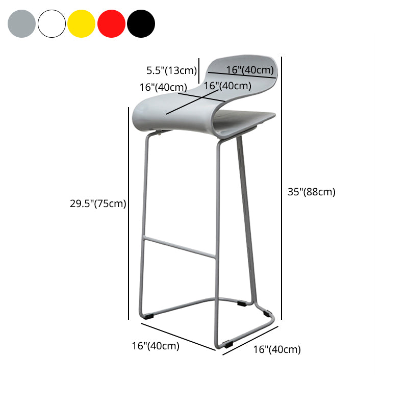 Scandinavian Style Bar-stool with PP Seat Counter Stools for Kitchen