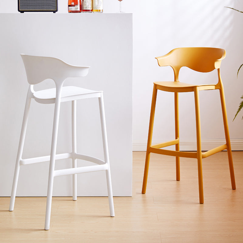 Taburete de mostrador de asiento cuadrado de estilo escandinavo PP PP para barra de cocina para bar