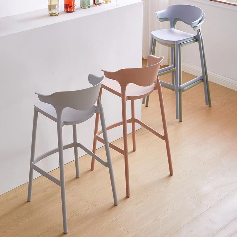 Taburete de mostrador de asiento cuadrado de estilo escandinavo PP PP para barra de cocina para bar