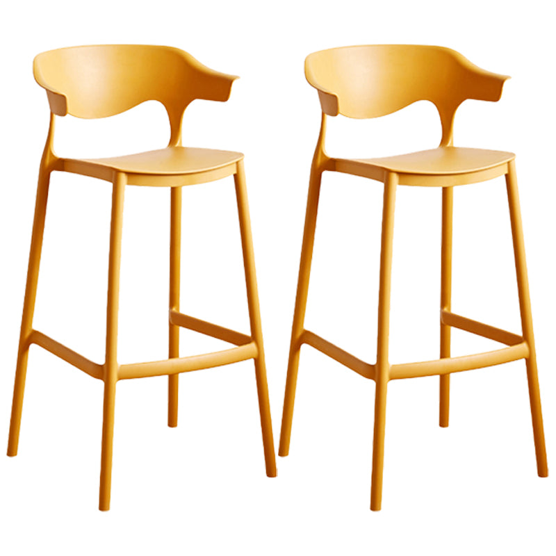 Taburete de mostrador de asiento cuadrado de estilo escandinavo PP PP para barra de cocina para bar