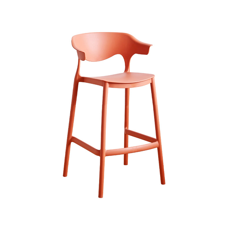Taburete de mostrador de asiento cuadrado de estilo escandinavo PP PP para barra de cocina para bar