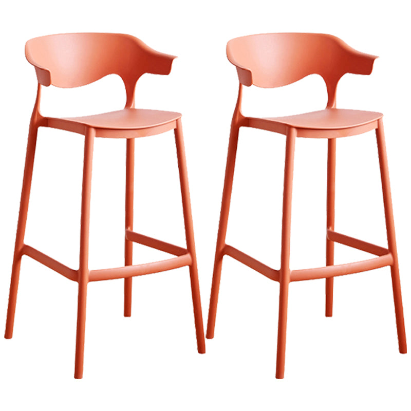 Taburete de mostrador de asiento cuadrado de estilo escandinavo PP PP para barra de cocina para bar
