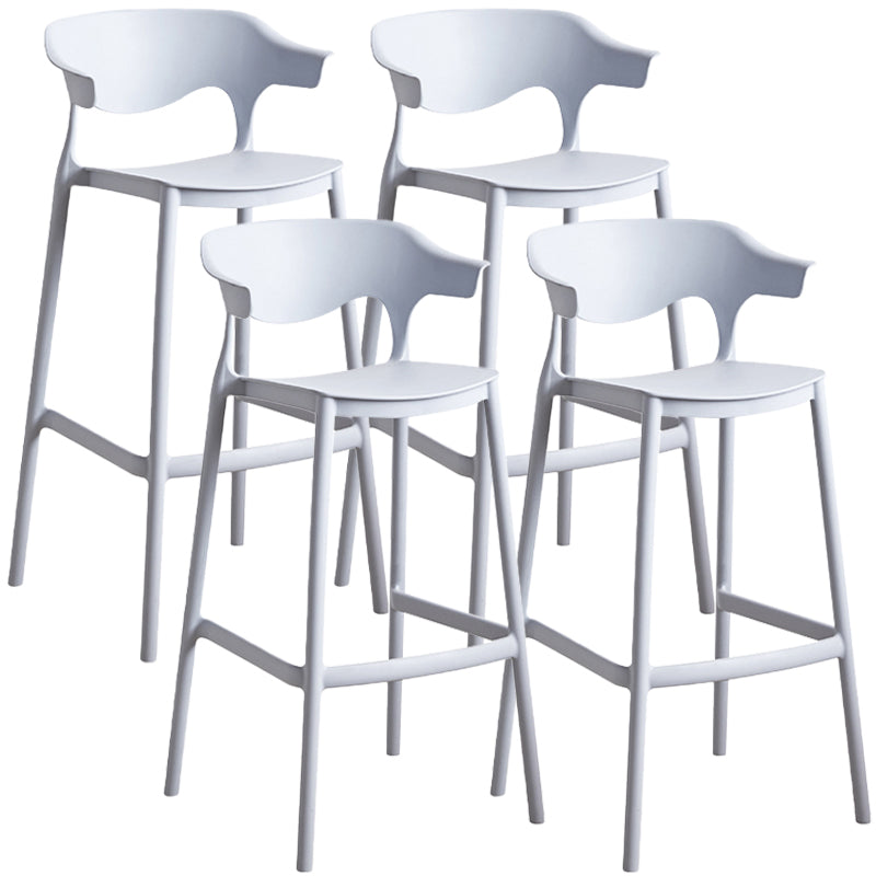 Taburete de mostrador de asiento cuadrado de estilo escandinavo PP PP para barra de cocina para bar