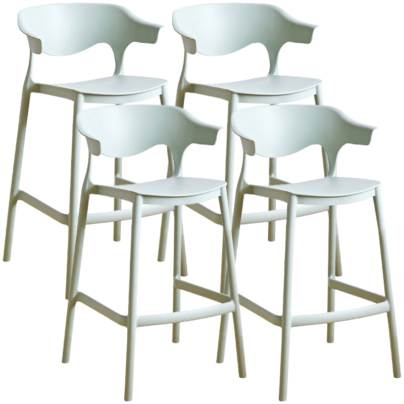 Taburete de mostrador de asiento cuadrado de estilo escandinavo PP PP para barra de cocina para bar