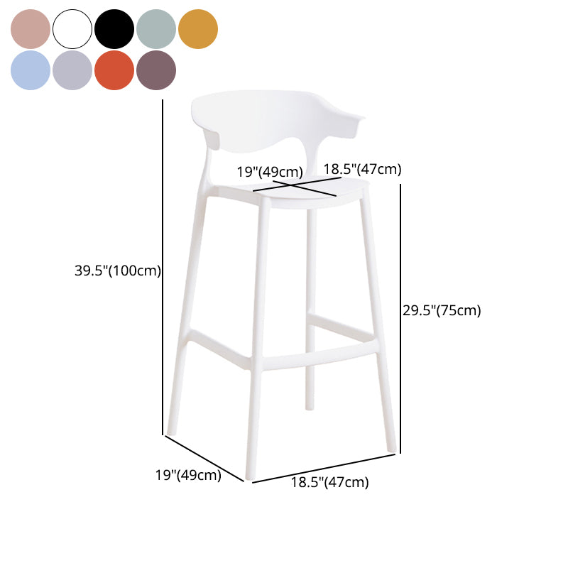 Taburete de mostrador de asiento cuadrado de estilo escandinavo PP PP para barra de cocina para bar