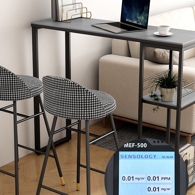 Stone Top Industrial Style Counter Table 42-inch Height Table for Balcony