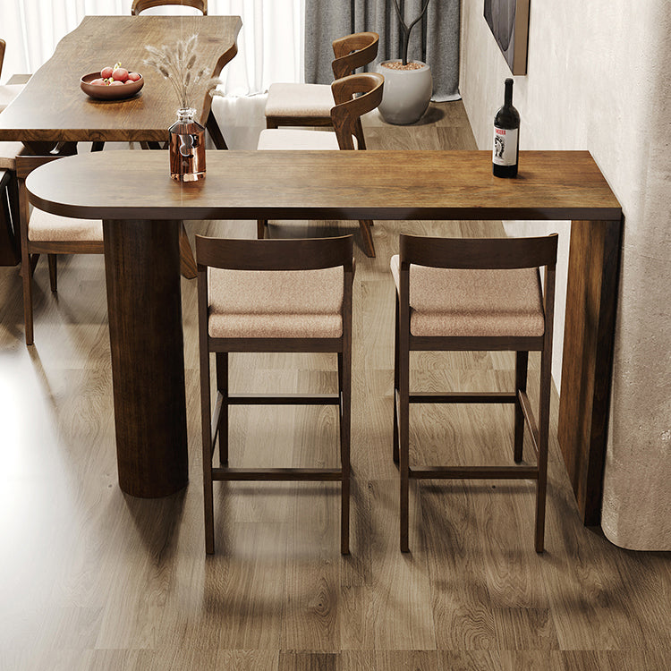 Industrial Distressed Wood Bar Table Natural Specialty Top 41.3"H Bistro Table