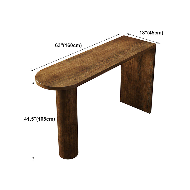 Industrial Distressed Wood Bar Table Natural Specialty Top 41.3"H Bistro Table