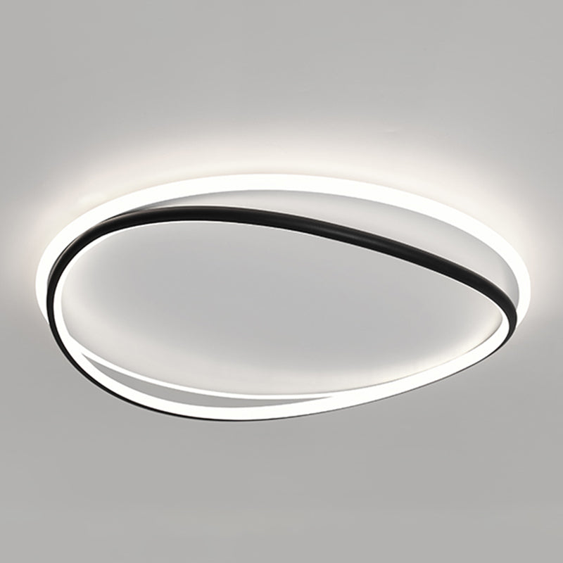Acrylic LED Linear Ceiling Light in Modern Concise Style Wrought Iron Flush Mount
