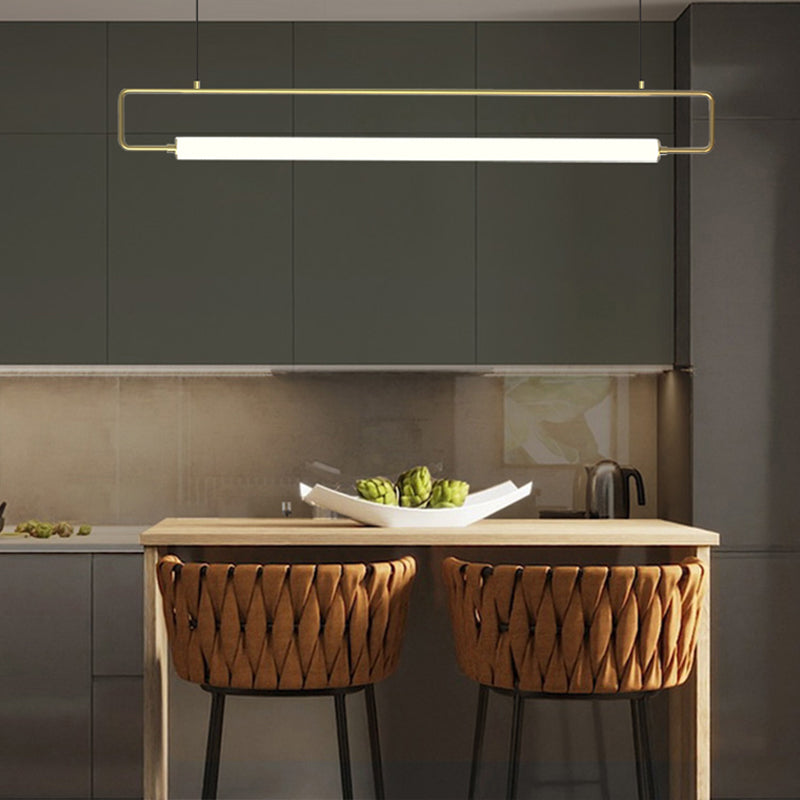 Lineare Inselbeleuchtung zeitgenössischer Küchenmetall Eins Licht anheizt