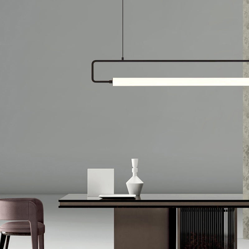 Lineare Inselbeleuchtung zeitgenössischer Küchenmetall Eins Licht anheizt