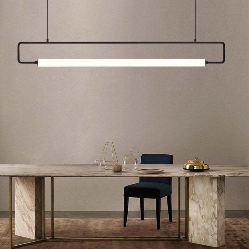 Lineare Inselbeleuchtung zeitgenössischer Küchenmetall Eins Licht anheizt