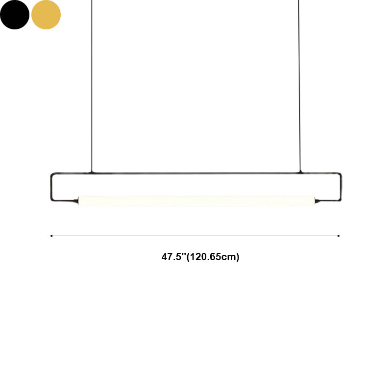 Lineare Inselbeleuchtung zeitgenössischer Küchenmetall Eins Licht anheizt