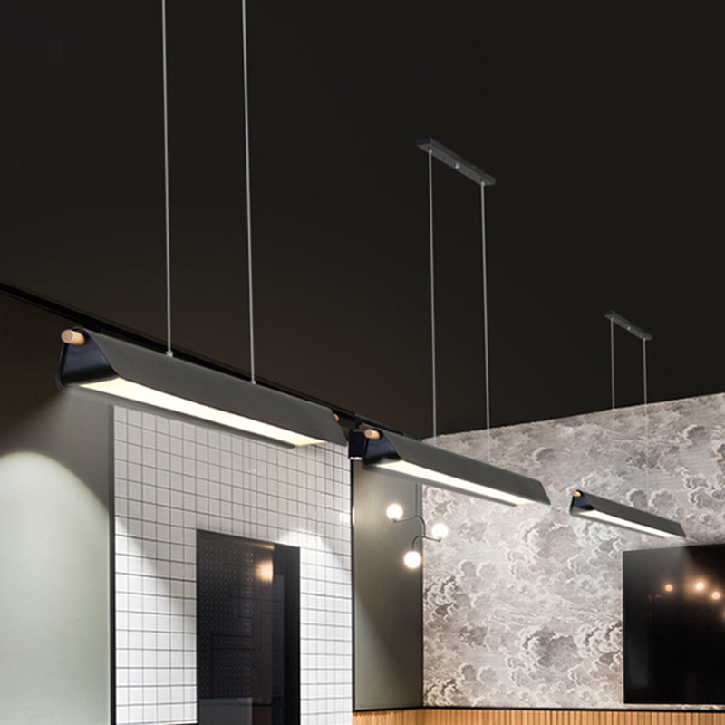 1 Light Geometric Island Lighting Modernism Metal Island Light Fixture for Dining Room