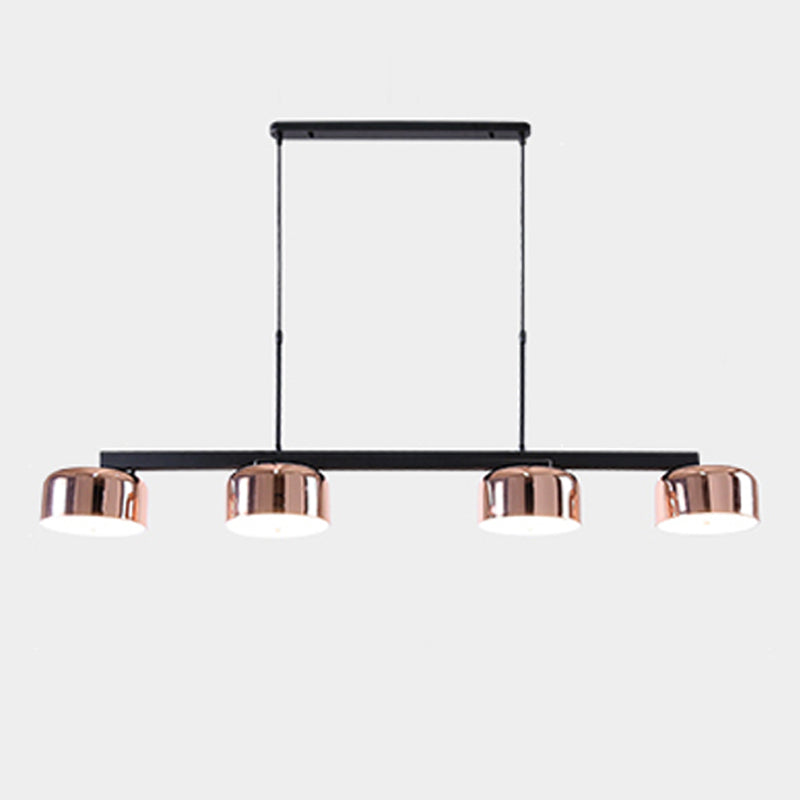 Luces colgantes de cocina contemporáneos luces de techo colgantes de domo Metal 4 luz