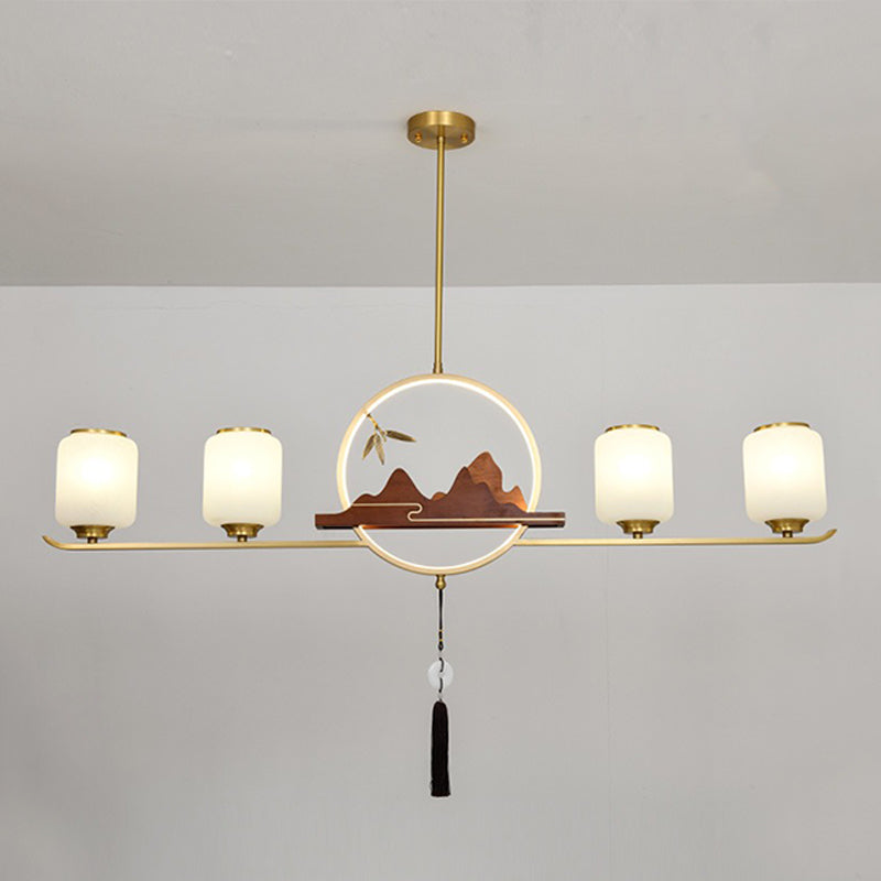 Luces colgantes de cocina contemporáneos Cilíndrico 5 Luz de luz Luz de luz accesorios