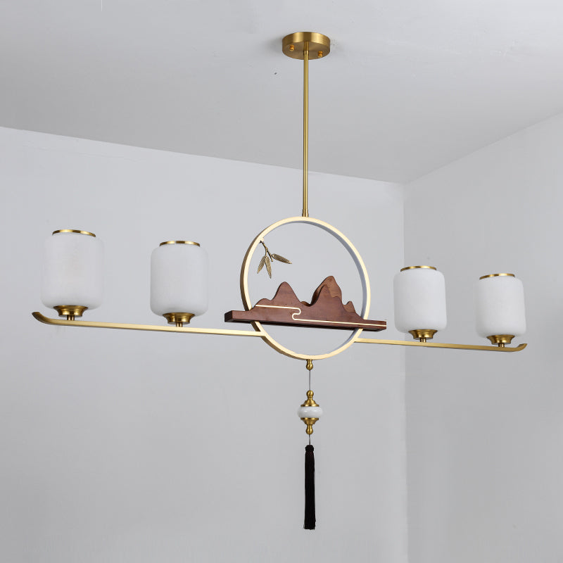 Luces colgantes de cocina contemporáneos Cilíndrico 5 Luz de luz Luz de luz accesorios