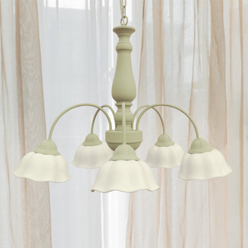 White Glass Hanging Pendant Lights Modern Hanging Lamps for Dining Room