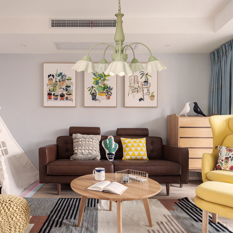 White Glass Hanging Pendant Lights Modern Hanging Lamps for Dining Room