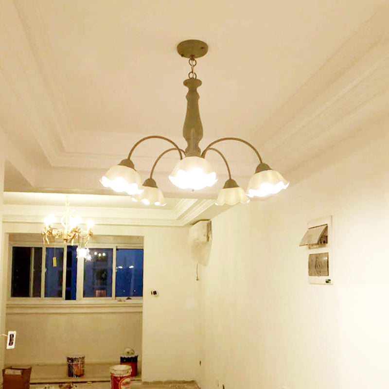 White Glass Hanging Pendant Lights Modern Hanging Lamps for Dining Room