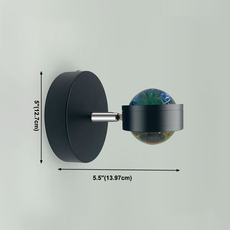 Moderne Stil runde Wandlampen Metall Multi -Leuchten Wandbeleuchtung Armaturen